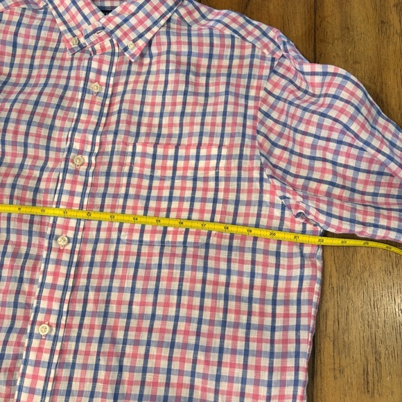 Cremieux Classics Men's Multicolor Checkered Long Sleeve Linen Shirt, Medium - Picture 10 of 13